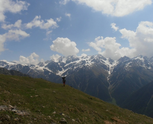 wandern in die Weite, Ötztaler Alpen von Süden